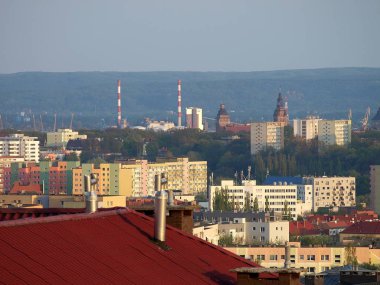 Szczecin, Polonya. 6 Ekim 2016. Szczecin kasabasının en iyi görünümü