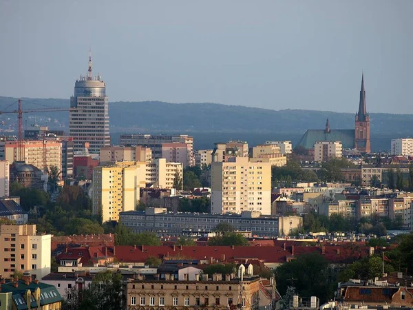 Szczecin Polónia Outubro 2016 Uma Vista Superior Cidade Szczecin — Fotografia de Stock