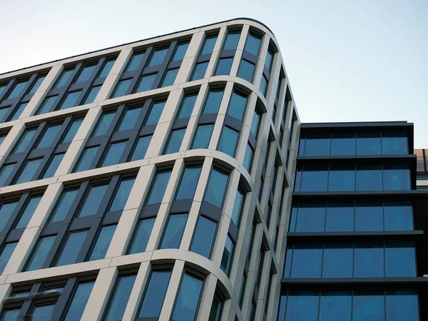 Nuovo Edificio Uffici Nel Business Center Parete Acciaio Vetro Con — Foto Stock