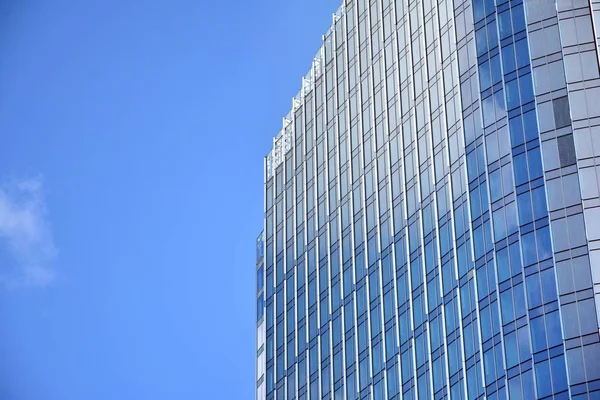 Новое Офисное Здание Бизнес Центре Стена Стали Стекла Голубым Небом — стоковое фото