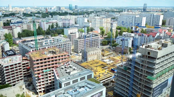 Варшава Польща Липня 2019 Будівництво Browary Warszawskie Офісні Житлові Будівлі — стокове фото