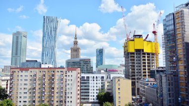 Varşova, Polonya. 26 Temmuz 2019. Varso Place Ofis Binası İnşaatı.