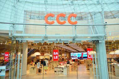 Szczecin, Polonya. 2 Ağustos 2019. İmza Ccc. Şirket tabela Ccc.