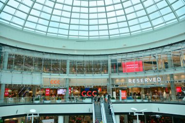 Szczecin, Polonya. 2 Ağustos 2019. Galaxy Centre en büyük alışveriş ve eğlence merkezidir.