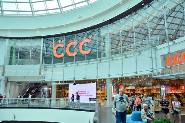 Szczecin Polónia Agosto 2019 Galaxy Centre Maior Centro Comercial Entretenimento — Fotografia de Stock