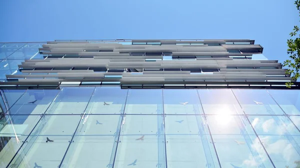 Modern Office Building Reflection Windows Building New Office Building City — Stock Photo, Image