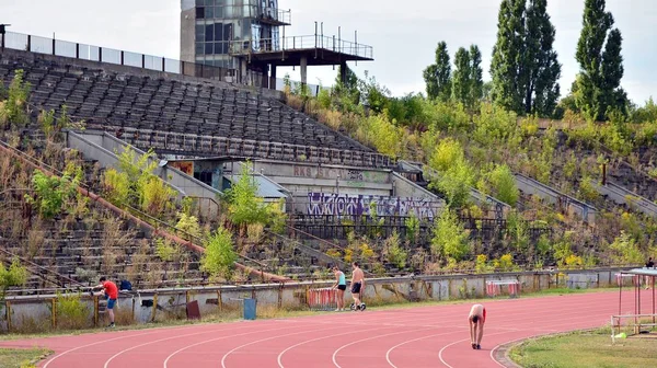 Warschau Polen Augustus 2019 Verlaten Verwaarloosd Rks Skra Stadion Het — Stockfoto