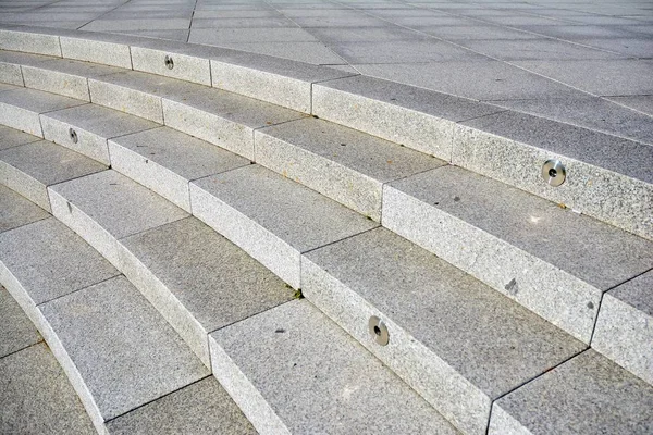 Gros Plan Sur Les Détails Des Escaliers Granit Dans Parc — Photo