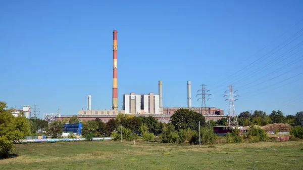 Varsovia Polonia Agosto 2019 Central Eléctrica Calor Zeran Planta Puso —  Fotos de Stock