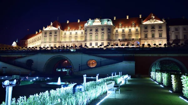 Warschau Polen August 2019 Der Burggarten Ein Garten Neben Dem — Stockfoto