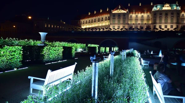 Warschau Polen August 2019 Der Burggarten Ein Garten Neben Dem — Stockfoto