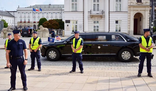 Varsovia Polonia Septiembre 2019 Limusina Cadillac Presidencial Estadounidense Conocida Como — Foto de Stock