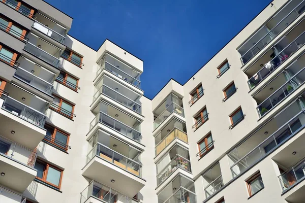 Modern European Residential Apartment Buildings Quarter Abstract Architecture Fragment Modern — Stock Photo, Image