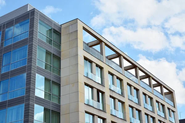 Las Ventanas Edificio Moderno Para Oficinas Arquitectura Edificios Comerciales — Foto de Stock