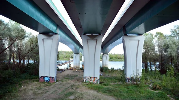 Varsovie Pologne Septembre 2019 Pont Maria Sklodowska Curie Vue Bas — Photo