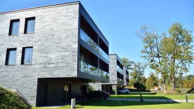 Varşova, Polonya. 22 Eylül 2019. Varşova Mokotow bölgesinde 