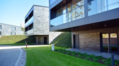 Varşova, Polonya. 22 Eylül 2019. Varşova Mokotow bölgesinde 