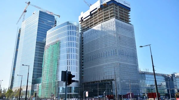 Warsaw Poland September 2019 Construction Warsaw Hub Warsaw Hub Comprise — Stock Photo, Image