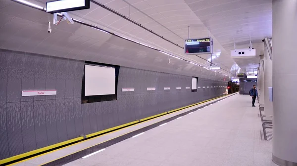 Varsovia Polonia Septiembre 2019 Segunda Línea Del Metro Varsovia Estación — Foto de Stock