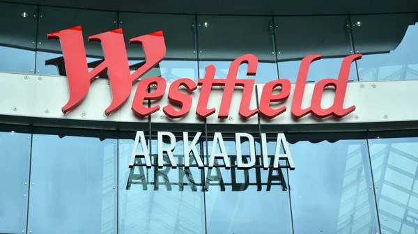 Варшава Польша Сентября 2019 Года Подпишите Вестфилд Аркадия Компания Westfield — стоковое фото