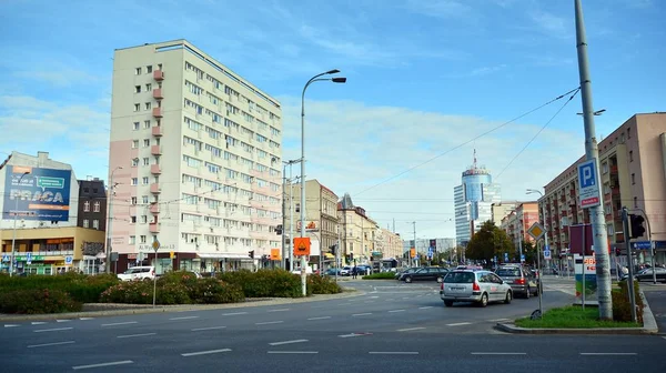 Szczecin Πολωνία Οκτωβρίου 2019 Δρόμοι Στο Σετσέτσιν Κέντρο Της Πόλης — Φωτογραφία Αρχείου
