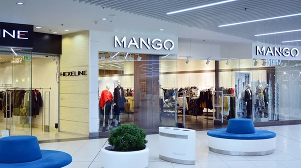 Szczecin Polen Oktober 2019 Teken Mango Bedrijf Signboard Mango — Stockfoto