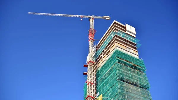 Szczecin Polen Oktober 2019 Bau Des Hanza Tower Bürogebäudes — Stockfoto