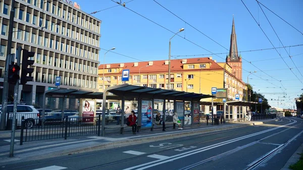 Szczecin Polónia Outubro 2019 Ruas Szczecin Centro Cidade — Fotografia de Stock