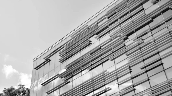 Moderno Edificio Oficinas Ciudad Exterior Blanco Negro —  Fotos de Stock
