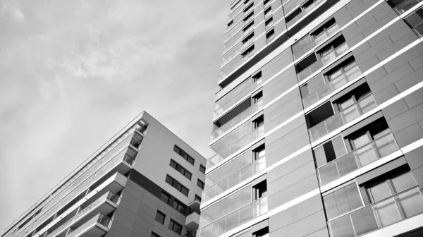 Современный Внешний Вид Здания Городской Администрации Черное Белое — стоковое фото