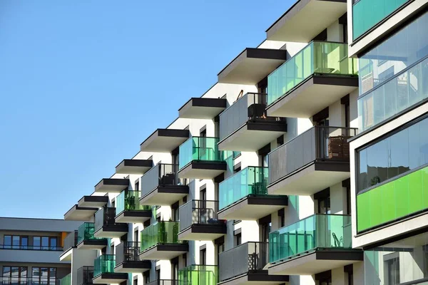 Edifício Residencial Contemporâneo Exterior Luz Dia — Fotografia de Stock