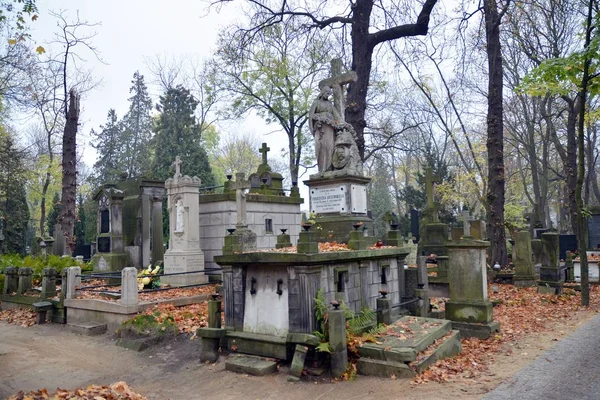 Warsaw Poland October 2019 Old Powazki Historic Cemetery Wola District — Stock Photo, Image