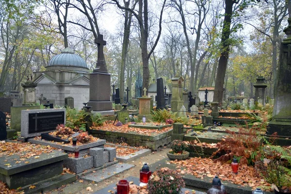 Warsaw Poland October 2019 Old Powazki Historic Cemetery Wola District — Stock Photo, Image