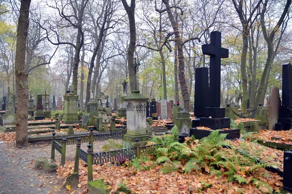 Warsaw Poland October 2019 Old Powazki Historic Cemetery Wola District — Stock Photo, Image