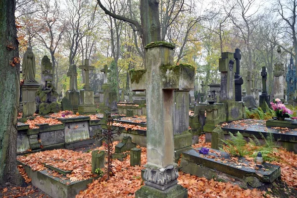 Varsavia Polonia Ottobre 2019 Old Powazki Uno Storico Cimitero Del — Foto Stock