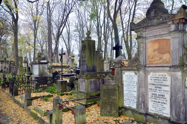 Varsovia Polonia Octubre 2019 Old Powazki Cementerio Histórico Situado Distrito — Foto de Stock