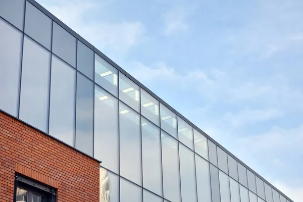 Modern Office Building Detail Glass Surface Abstract Reflection Modern City — ストック写真