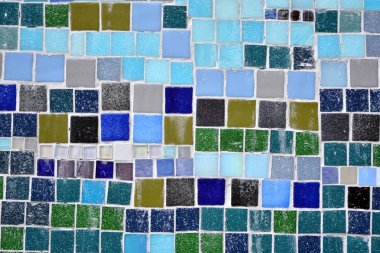 Renkli mozaik cam fayans duvar