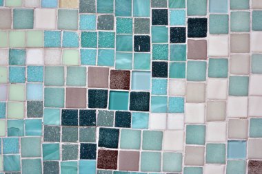 Renkli mozaik cam fayans duvar