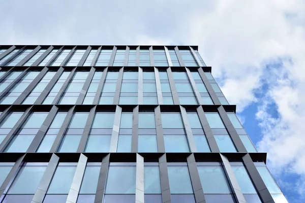 Fasádní Textura Skleněné Zrcadlové Kancelářské Budovy Fragment Fasády Moderní Architektura — Stock fotografie