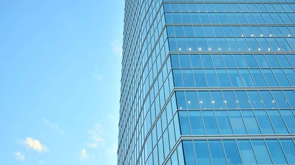 Struttura Della Facciata Edificio Uffici Specchio Vetro Frammento Della Facciata — Foto Stock