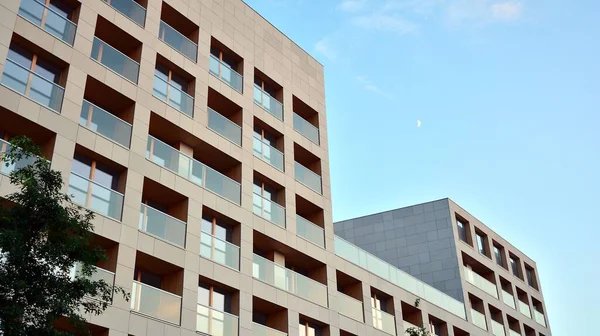 Modern Európai Lakóházak Negyede Absztrakt Építészet Modern Városi Geometria Töredéke — Stock Fotó