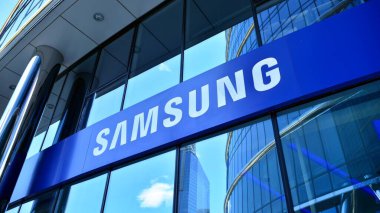 Varşova, Polonya. 5 Temmuz 2020. İmzala Samsung. Şirket tabelası Samsung.