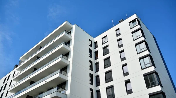 Modern European residential apartment buildings quarter. Abstract architecture, fragment of modern urban geometry.