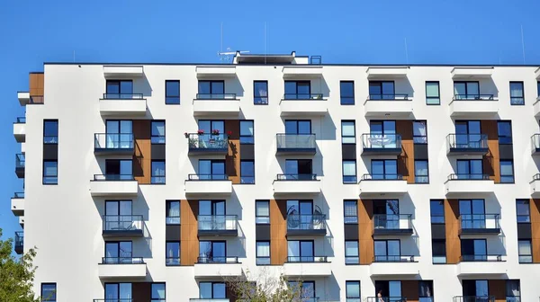 Moderne Europäische Wohnhausviertel Abstrakte Architektur Fragment Moderner Urbaner Geometrie — Stockfoto