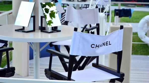 Varşova Polonya Temmuz 2020 Mzala Chanel Şirket Tabelaları Chanel — Stok fotoğraf
