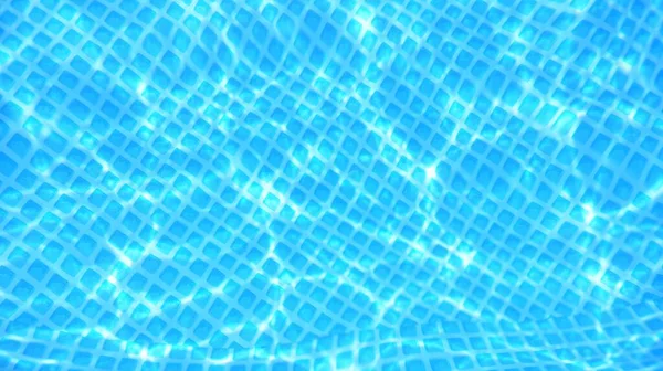 Água Azul Piscina Com Reflexão Solar — Fotografia de Stock