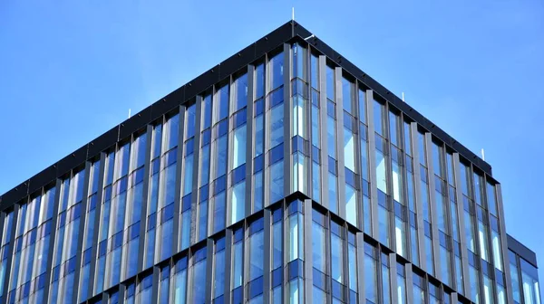 Textura Fachada Edifício Escritório Espelhado Vidro Fragmento Fachada Arquitetura Moderna — Fotografia de Stock