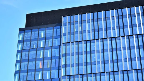 Textura Fachada Edifício Escritório Espelhado Vidro Fragmento Fachada Arquitetura Moderna — Fotografia de Stock