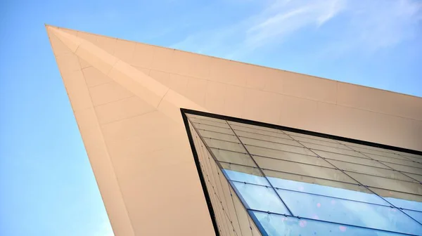 Commercial Building Close Abstract Texture Blue Glass Modern Building Business — Stock Photo, Image